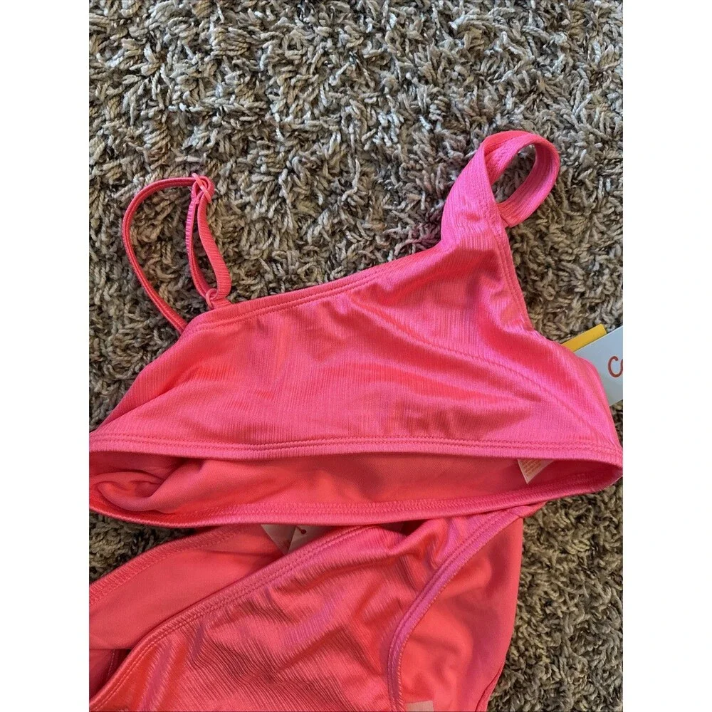 Cat & Jack Pink Swim Set Size L (10/12) Bikini Girls Kids